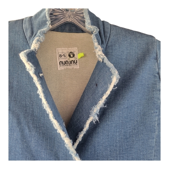 NUNUNU Kids Unisex DENIM MILITARY COAT SIZE 8/9 - Picture 11 of 13